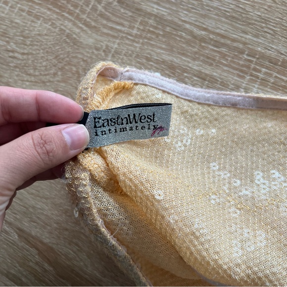 EastnWest x Free People Sequin Gold Bandeau Top - Picture 4 of 9